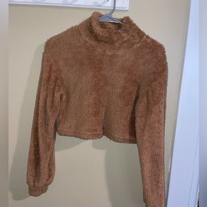 Shein Fur Crop Top Sweater
